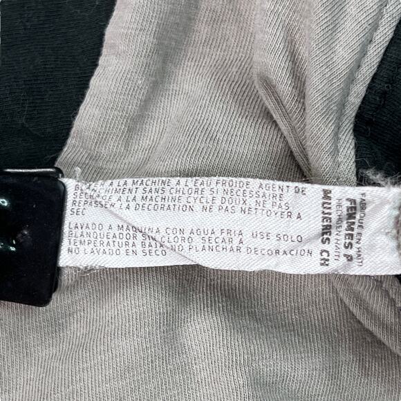 LAT Ladies Game Day Lace Up Short Sleeve Tee Shirt Size S Titanium White Black - Picture 6 of 12